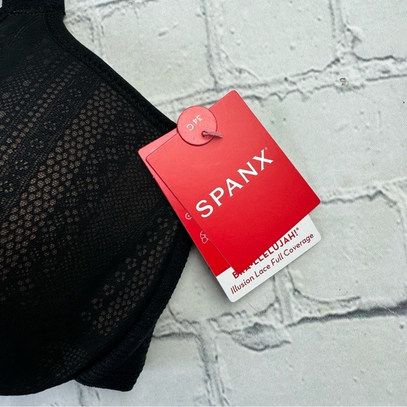 NWT Spanx Bra-llelujah! Illusion Lace Full Coverage Bra black / oatmeal - Picture 7 of 12